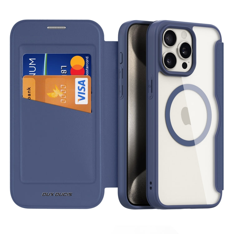 For iPhone 15 Pro Max DUX DUCIS Skin X Pro Series Magsafe PC + TPU Phone Leather Case(Blue) - HoMEdemic™ 