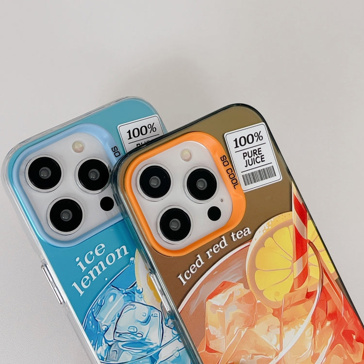 For iPhone 15 Pro Orange TPU Hybrid PC Phone Case(Blue) - HoMEdemic™ 