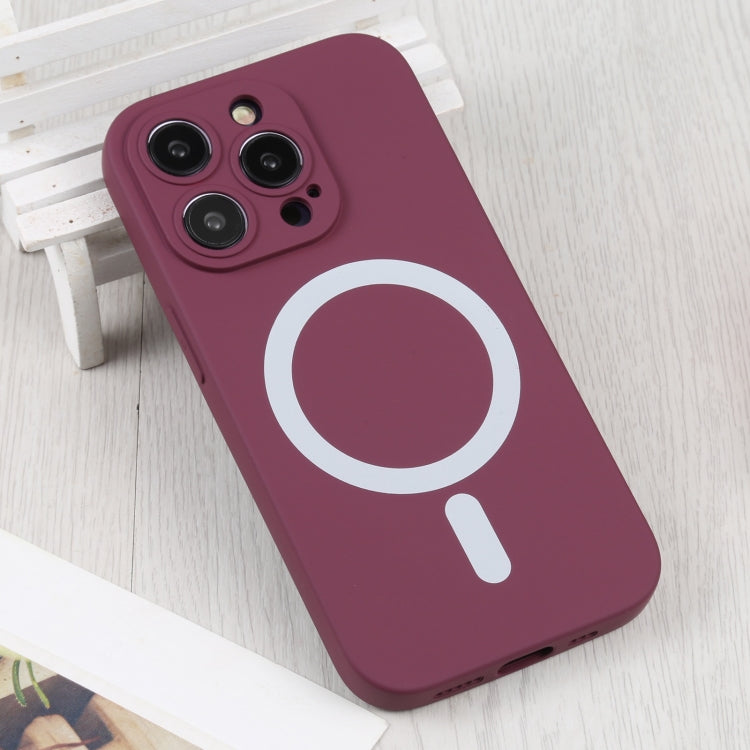 For iPhone 15 Pro Liquid Silicone Magsafe Phone Case(Wine Red) - HoMEdemic™ 