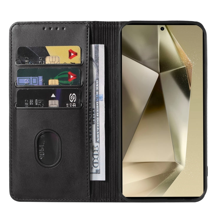 For Samsung Galaxy S24 Ultra 5G Magnetic Closure Leather Phone Case(Black) - HoMEdemic™ 