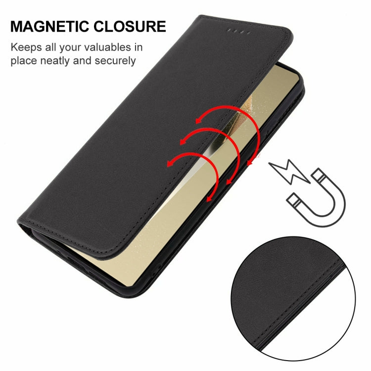 For Samsung Galaxy S24 Ultra 5G Magnetic Closure Leather Phone Case(Black) - HoMEdemic™ 
