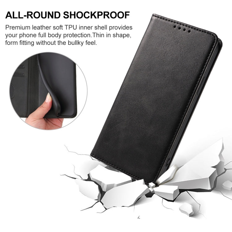 For Samsung Galaxy S24 Ultra 5G Magnetic Closure Leather Phone Case(Black) - HoMEdemic™ 