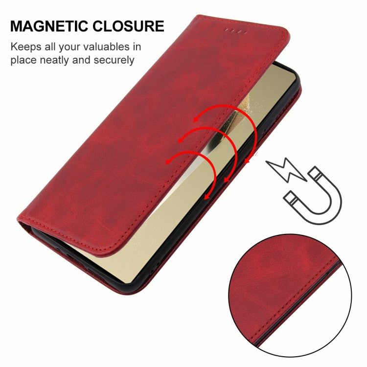 For Samsung Galaxy S24 Ultra 5G Magnetic Closure Leather Phone Case(Red) - HoMEdemic™ 