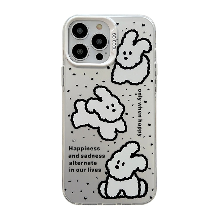 For iPhone 15 Pro Cute Animal Pattern Series PC + TPU Phone Case(White Puppy) - HoMEdemic™ 