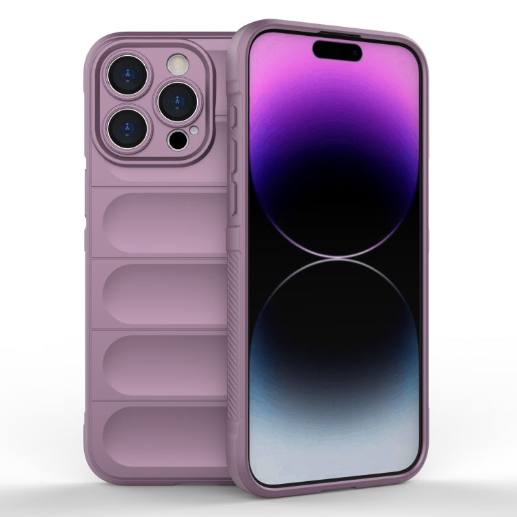 For iPhone 15 Pro Max Magic Shield TPU + Flannel Phone Case(Purple) - HoMEdemic™ 