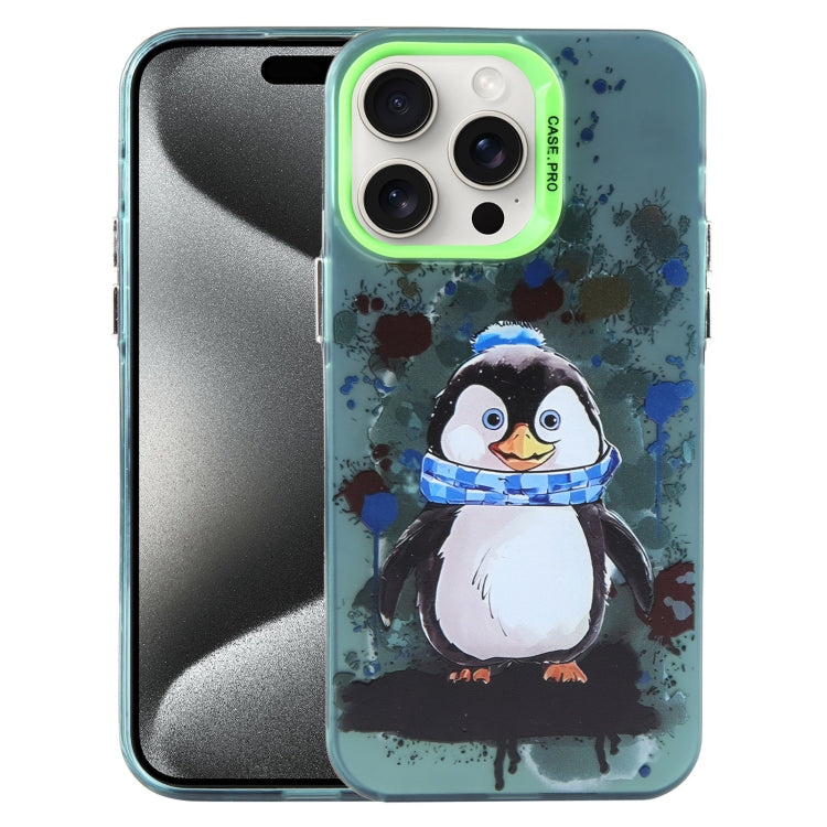 For iPhone 15 Pro Animal Pattern PC Phone Case(Penguin) - HoMEdemic™ 