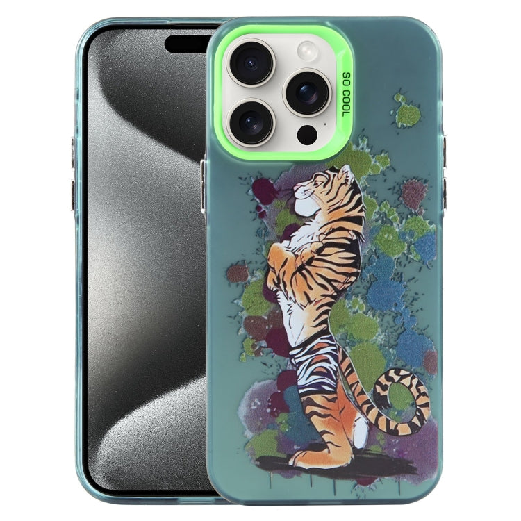 For iPhone 15 Pro Animal Pattern PC Phone Case(Tiger) - HoMEdemic™ 