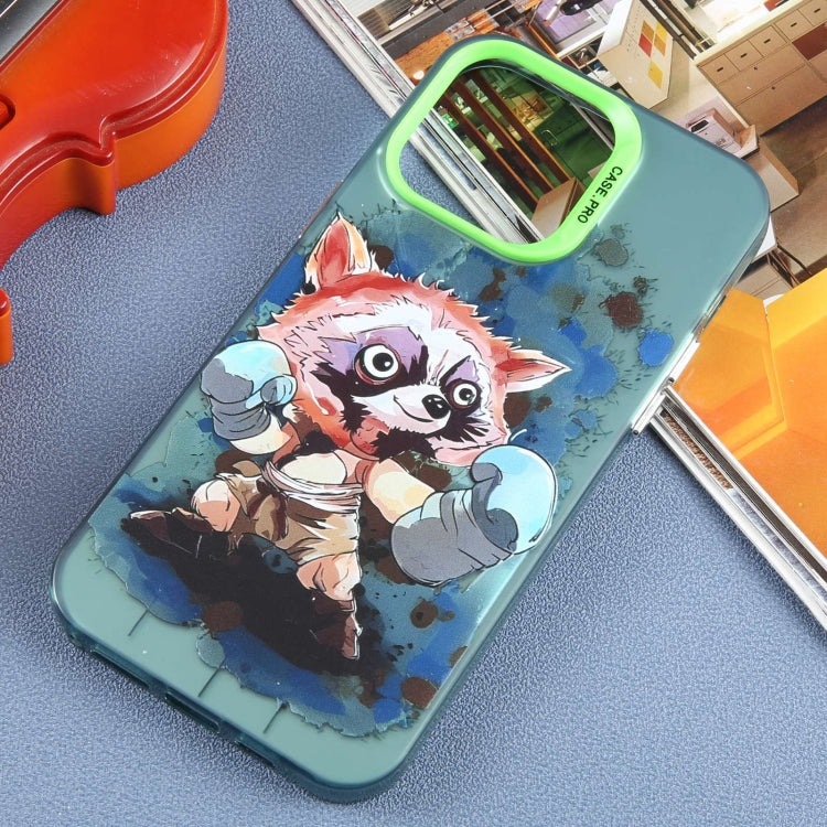 For iPhone 15 Pro Animal Pattern PC Phone Case(Raccoon) - HoMEdemic™ 