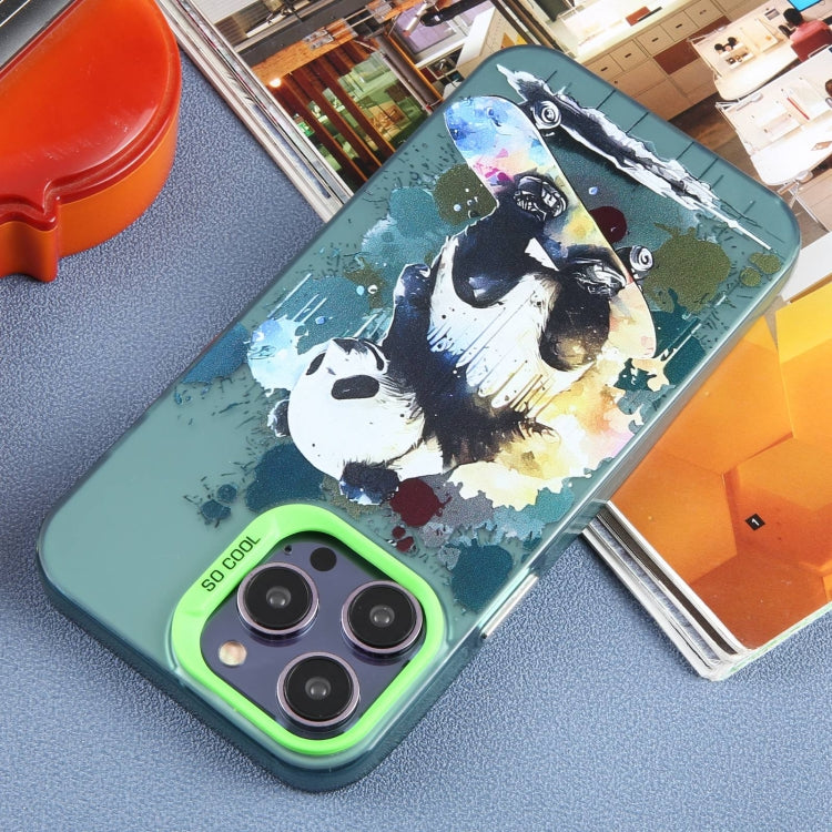 For iPhone 15 Pro Animal Pattern PC Phone Case(Panda) - HoMEdemic™ 