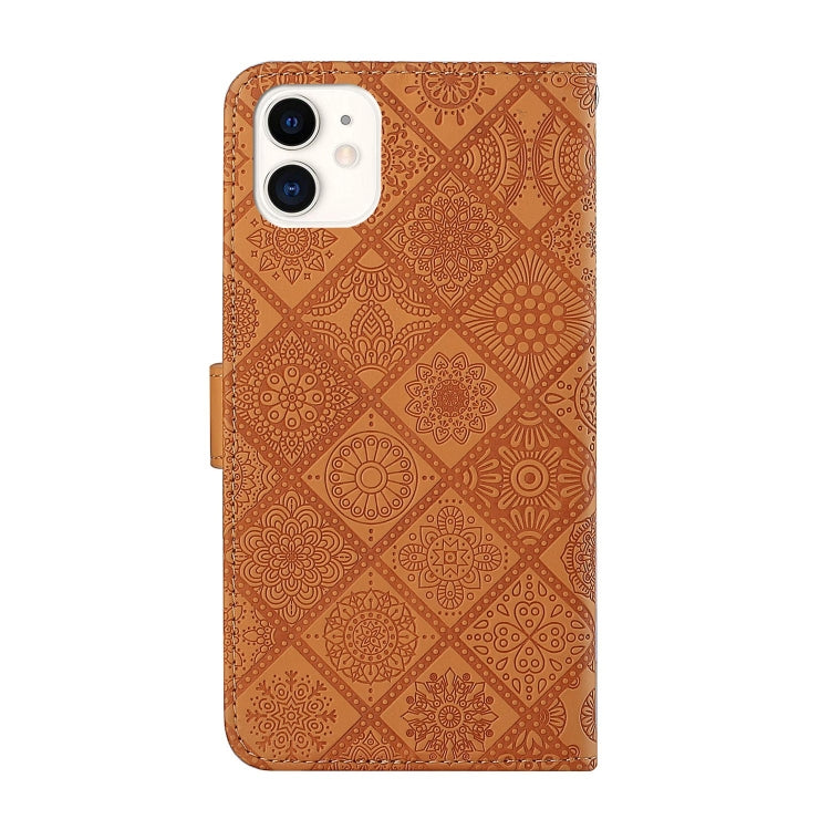 For iPhone 15 Pro Max Ethnic Style Embossed Pattern Leather Phone Case(Brown) - HoMEdemic™ 