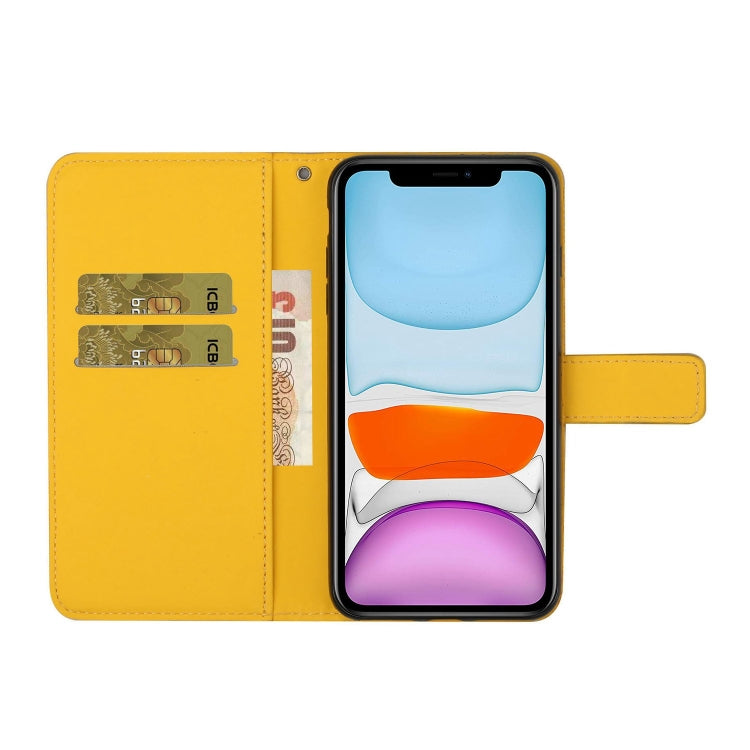 For iPhone 15 Pro Max Ethnic Style Embossed Pattern Leather Phone Case(Yellow) - HoMEdemic™ 