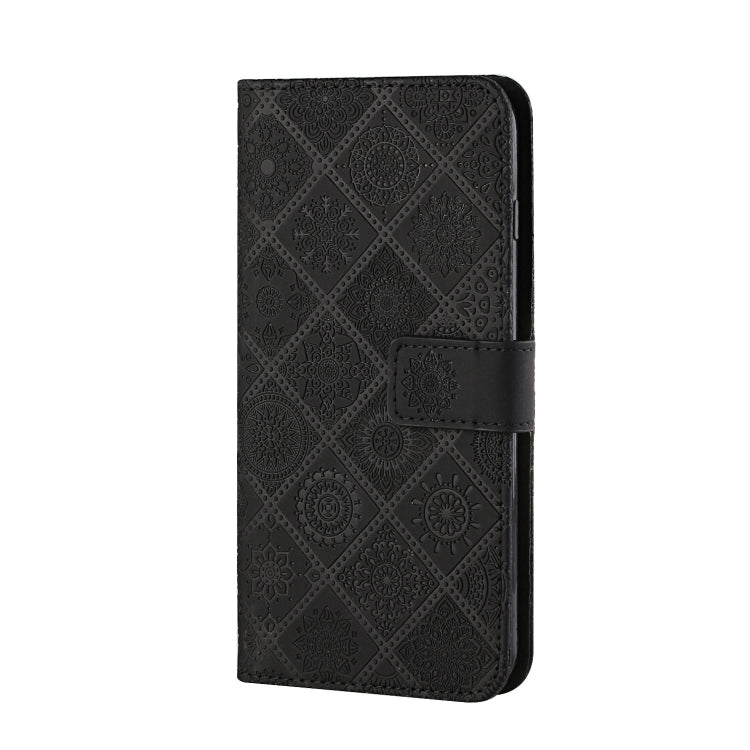 For iPhone 15 Pro Max Ethnic Style Embossed Pattern Leather Phone Case(Black) - HoMEdemic™ 