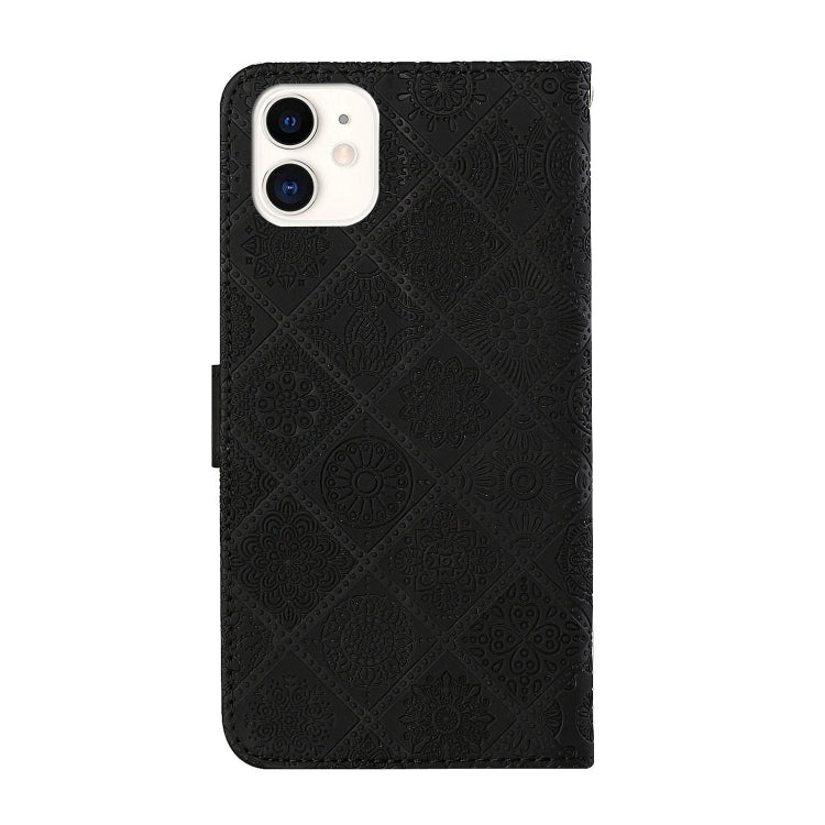 For iPhone 15 Pro Max Ethnic Style Embossed Pattern Leather Phone Case(Black) - HoMEdemic™ 