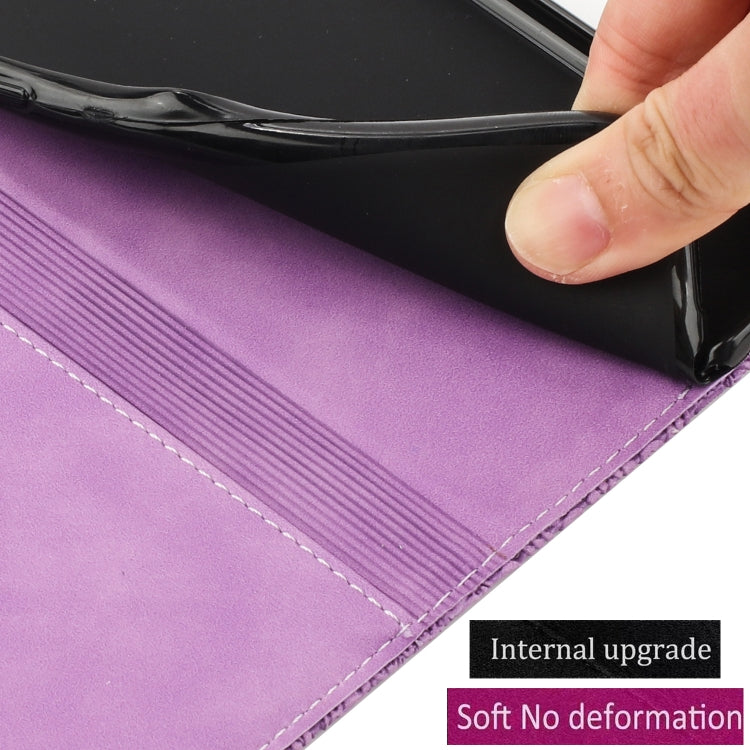 For iPhone 15 Pro Max Ethnic Embossed Adsorption Leather Phone Case(Purple) - HoMEdemic™ 