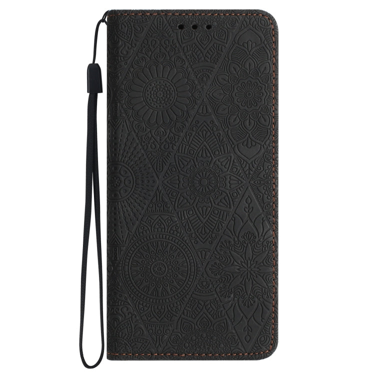For iPhone 15 Pro Ethnic Embossed Adsorption Leather Phone Case(Black) - HoMEdemic™ 