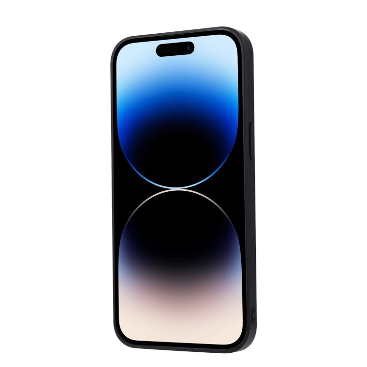 For iPhone 15 Pro Calfskin Card Slot TPU Hybrid PU Phone Case(Black) - HoMEdemic™ 