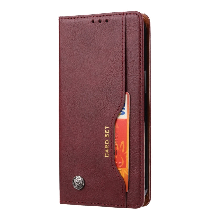 For iPhone 15 Pro Knead Skin Texture Flip Leather Phone Case(Wine Red) - HoMEdemic™ 