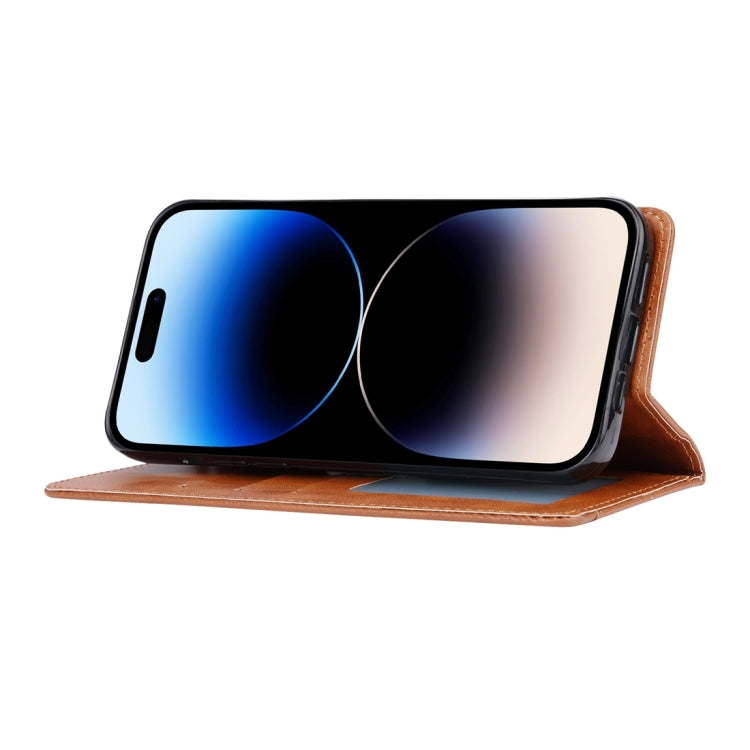 For iPhone 15 Pro Knead Skin Texture Flip Leather Phone Case(Wine Red) - HoMEdemic™ 