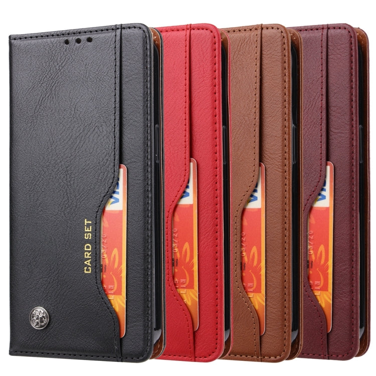 For iPhone 15 Pro Knead Skin Texture Flip Leather Phone Case(Wine Red) - HoMEdemic™ 