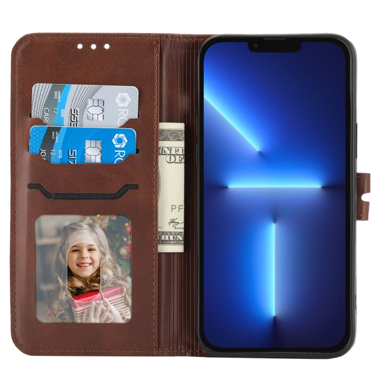 For iPhone 15 Pro Max Embossed Happy Cat Pattern Flip Leather Phone Case(Brown) - HoMEdemic™ 