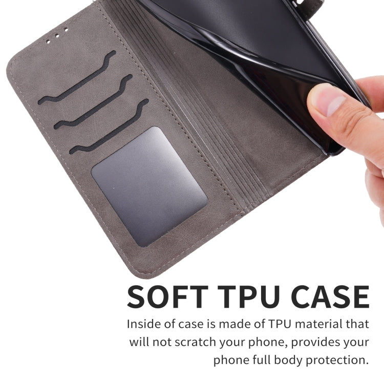 For iPhone 15 Pro Max Embossed Happy Cat Pattern Flip Leather Phone Case(Grey) - HoMEdemic™ 