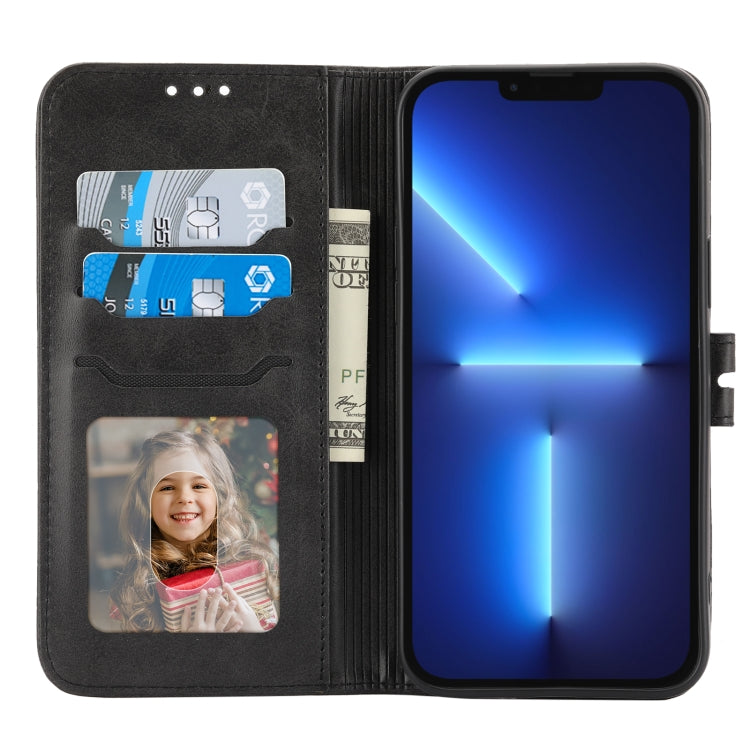 For iPhone 15 Pro Max Embossed Happy Cat Pattern Flip Leather Phone Case(Black) - HoMEdemic™ 