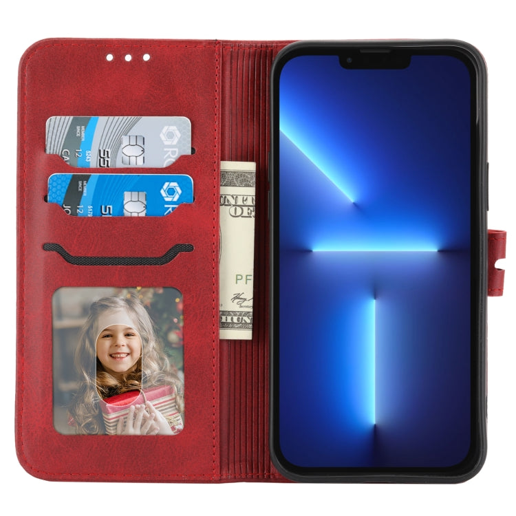 For iPhone 15 Pro Embossed Happy Cat Pattern Flip Leather Phone Case(Red) - HoMEdemic™ 