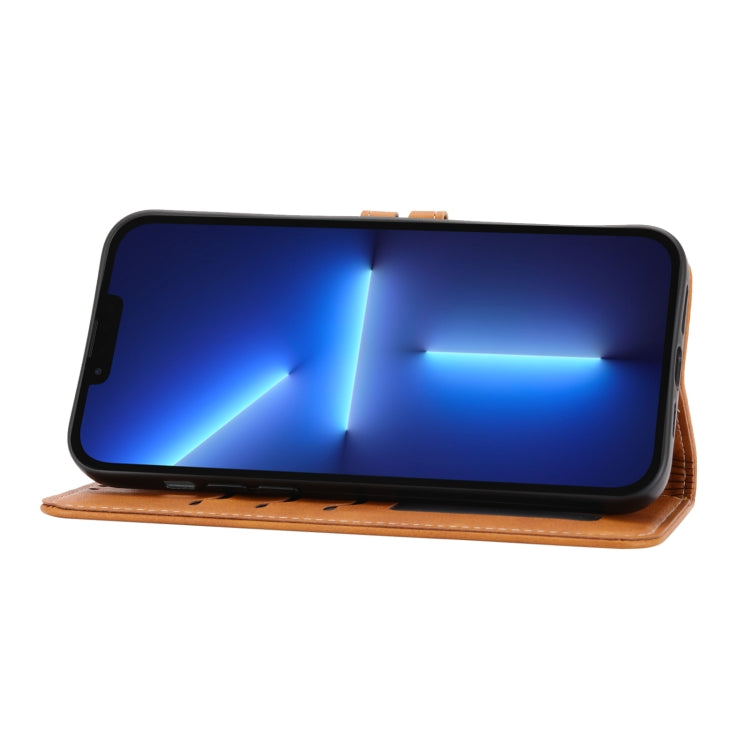 For iPhone 15 Pro Embossed Happy Cat Pattern Flip Leather Phone Case(Yellow) - HoMEdemic™ 