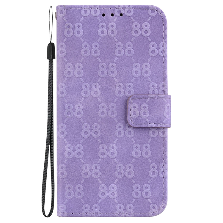 For iPhone 15 Pro Max Double 8-shaped Embossed Leather Phone Case(Purple) - HoMEdemic™ 