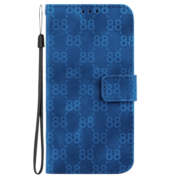 For iPhone 15 Pro Max Double 8-shaped Embossed Leather Phone Case(Blue) - HoMEdemic™ 