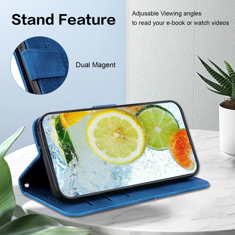 For iPhone 15 Pro Max Double 8-shaped Embossed Leather Phone Case(Blue) - HoMEdemic™ 