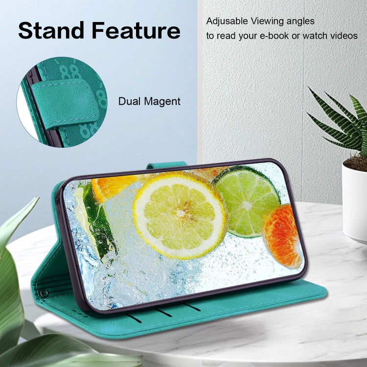 For iPhone 15 Pro Double 8-shaped Embossed Leather Phone Case(Green) - HoMEdemic™ 