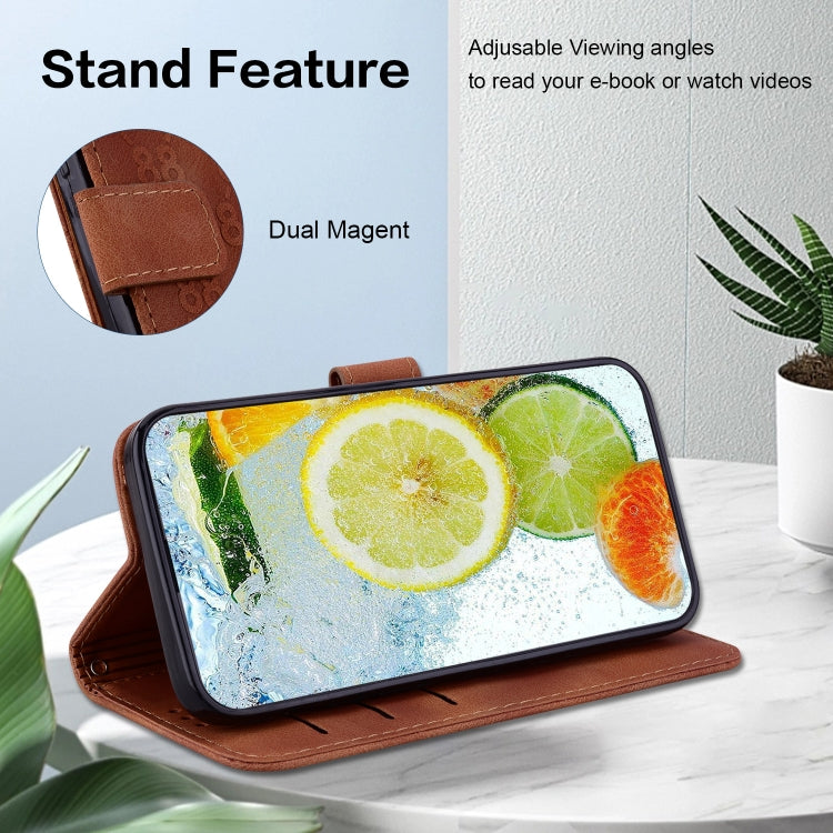 For iPhone 15 Pro Double 8-shaped Embossed Leather Phone Case(Brown) - HoMEdemic™ 