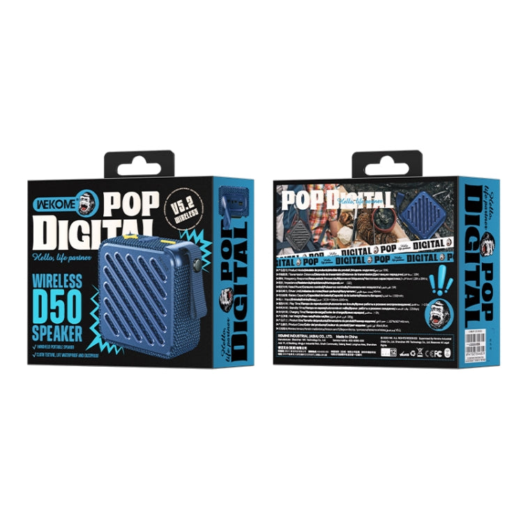 WK D50 Portable Mini Waterproof Bluetooth Speaker(Blue) - HoMEdemic™ 