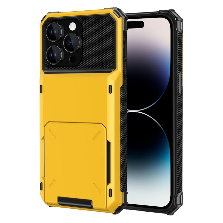 For iPhone 15 Pro Scratch-Resistant Shockproof Heavy Duty Rugged Armor Phone Case(Yellow) - HoMEdemic™ 
