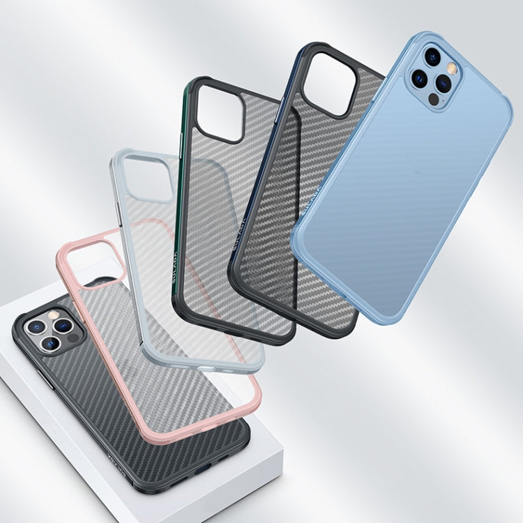 For iPhone 13 Pro Max SULADA Luxury 3D Carbon Fiber Textured Metal + TPU Frame Phone Case(Silver) - HoMEdemic™ 