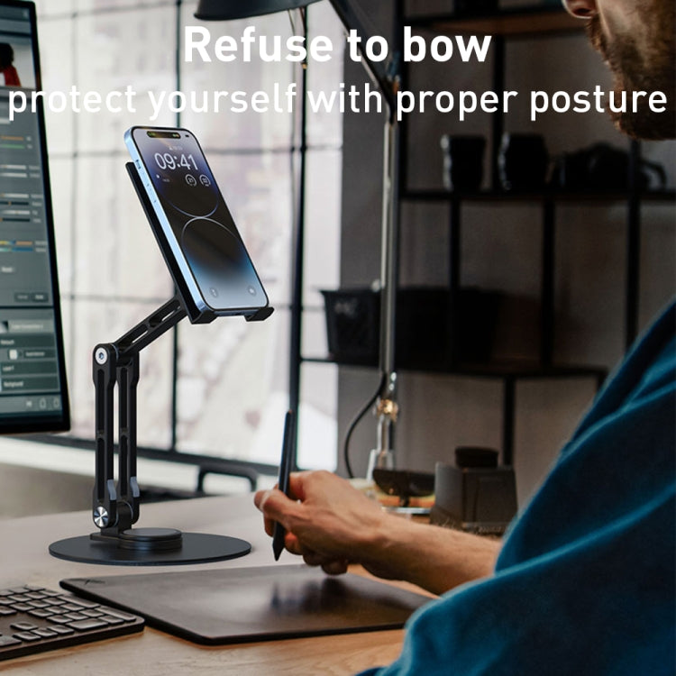 R-JUST HZ40 Mechanical Lift Tablet Desktop Stand(Black) - HoMEdemic™ 