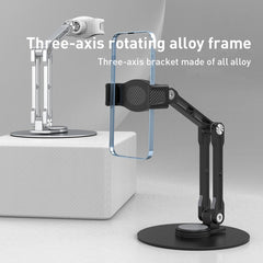 R-JUST HZ42 Clip Type Disc Rotating Phone Desktop Stand(Black) - HoMEdemic™ 