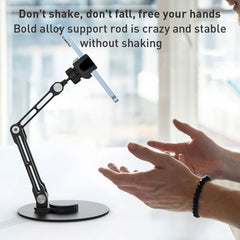 R-JUST HZ42 Clip Type Disc Rotating Phone Desktop Stand(Black) - HoMEdemic™ 