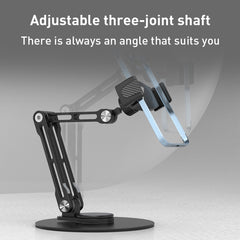 R-JUST HZ42 Clip Type Disc Rotating Phone Desktop Stand(Black) - HoMEdemic™ 