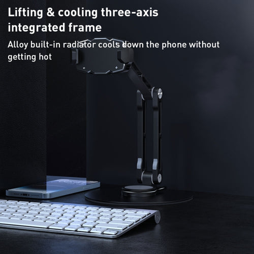 R-JUST HZ43 Cooling Rotating Live Phone Holder(Black) - HoMEdemic™ 