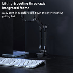 R-JUST HZ43 Cooling Rotating Live Phone Holder(Silver) - HoMEdemic™ 