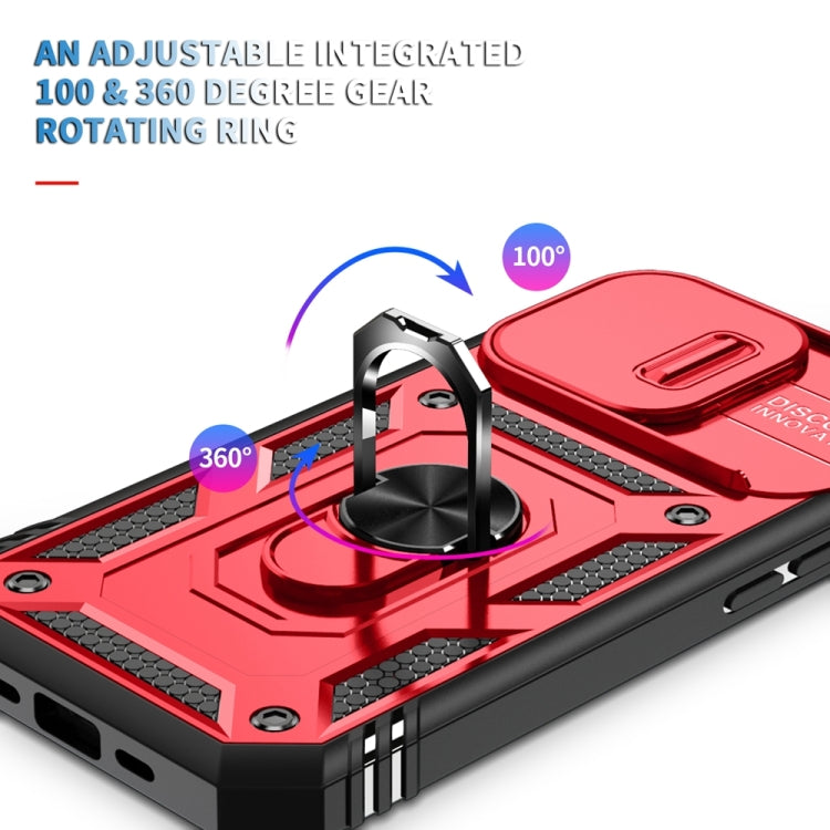 For iPhone 15 Pro Sliding Camshield Holder Phone Case(Red+Black) - HoMEdemic™ 