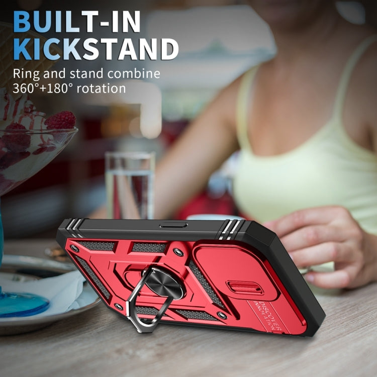 For iPhone 15 Pro Sliding Camshield Holder Phone Case(Red+Black) - HoMEdemic™ 