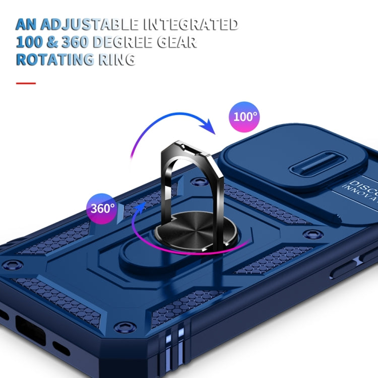 For iPhone 15 Pro Sliding Camshield Holder Phone Case(Blue) - HoMEdemic™ 