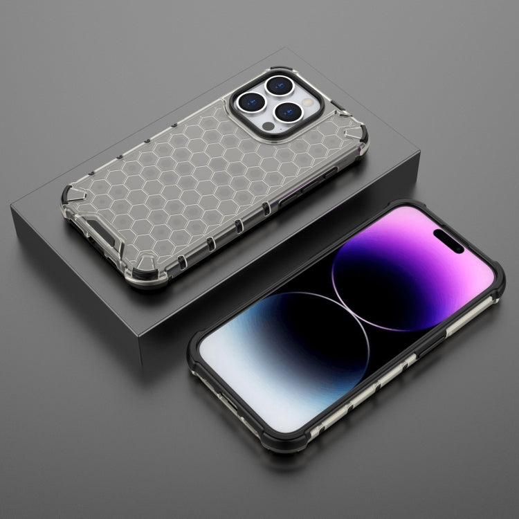 For iPhone 15 Pro Max Honeycomb Shockproof Phone Case(Black) - HoMEdemic™ 