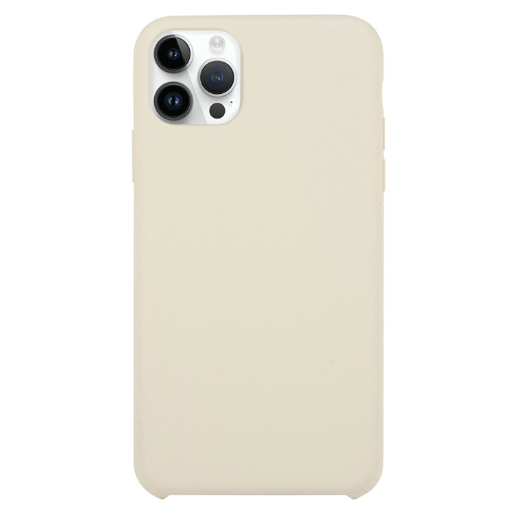 Solid Silicone Phone Case For iPhone 15 Pro(Beige) - HoMEdemic™ 