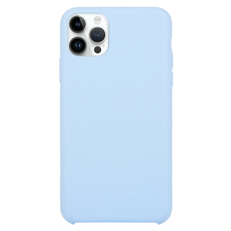 Solid Silicone Phone Case For iPhone 15 Pro Max(Light Blue) - HoMEdemic™ 