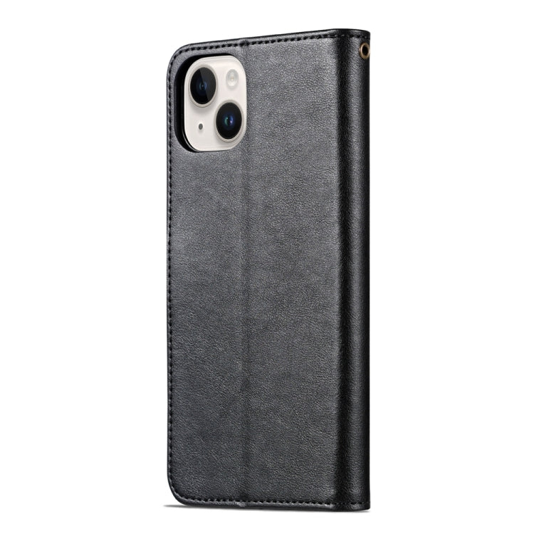 For iPhone 15 AZNS Sheepskin Texture Flip Leather Phone Case(Black) - HoMEdemic™ 