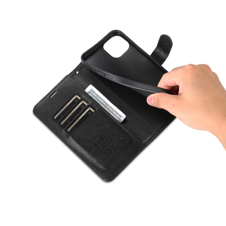 For iPhone 15 AZNS Sheepskin Texture Flip Leather Phone Case(Black) - HoMEdemic™ 